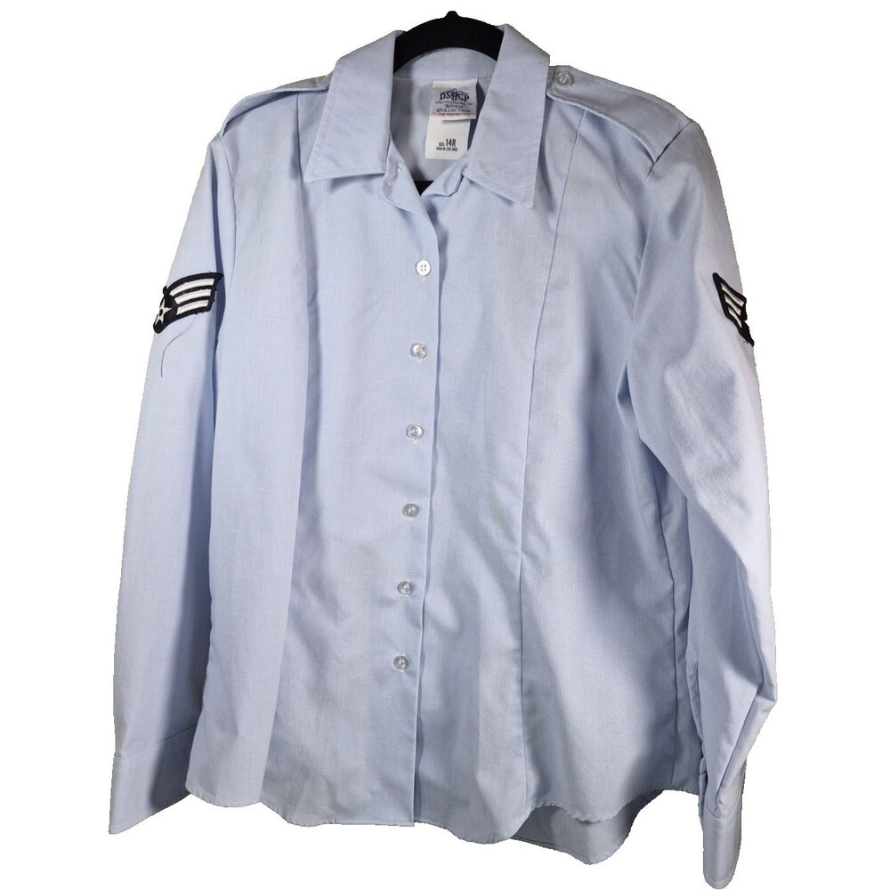 USAF Womens Blue LS Dress Shirt 14R Civil Air Patrol DSCP NWT Wings Collection